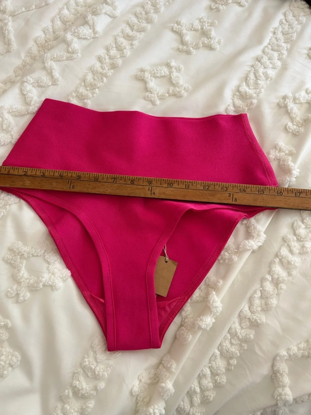 SKIMS Hot Pink Ribbed Bikini Bottom medium new with tags
